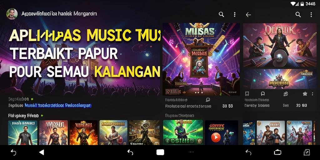 Tampilan screenshot utama 3446 menampilkan antarmuka sementara pengguna menikmati musik.