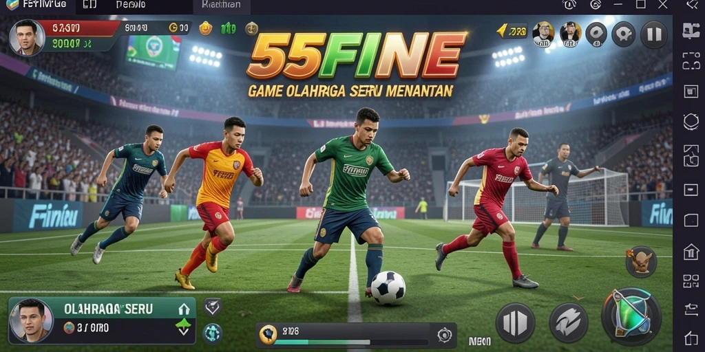 Screenshot gameplay <strong>55FIVE</strong> menampilkan aksi olahraga yang mendebarkan.