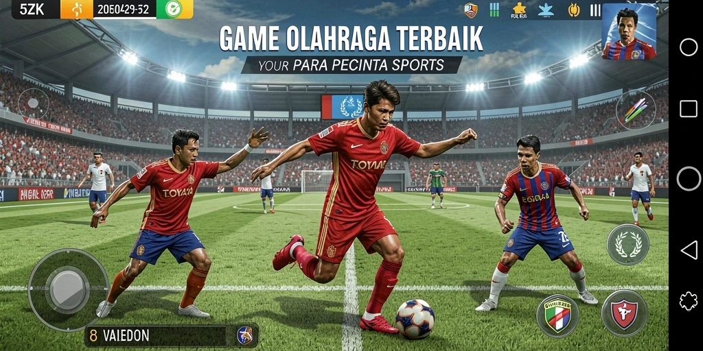 Gameplay 5ZK menampilkan aksi olahraga yang mendebarkan dan seru.