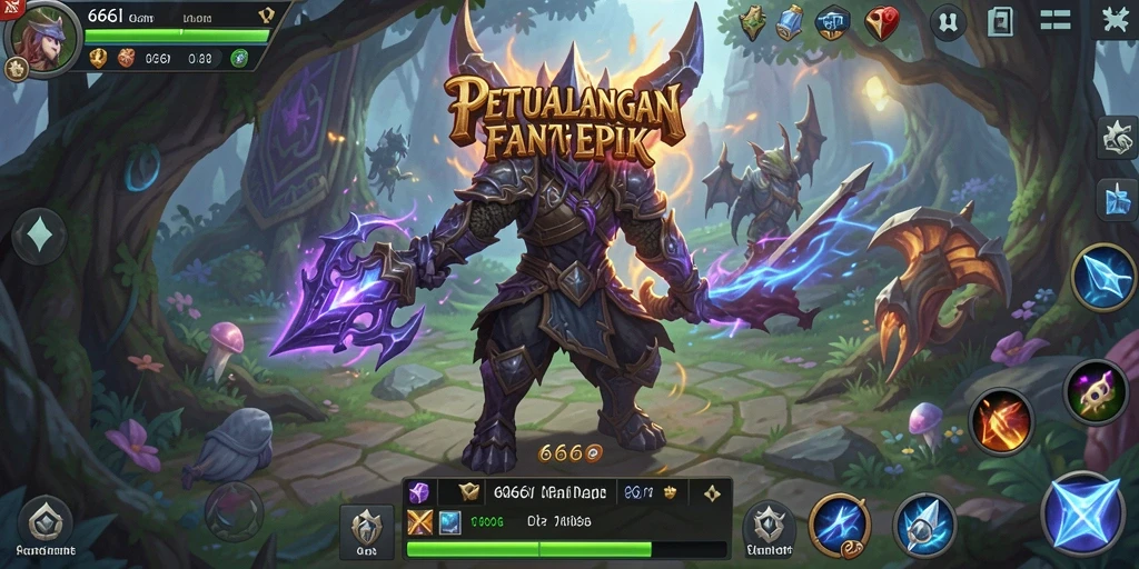 Screenshot gameplay 666I menampilkan pertarungan epik dan karakter yang memukau.