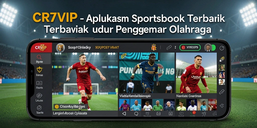 Tampilan antarmuka pengguna CR7VIP yang modern dan menarik untuk taruhan olahraga.