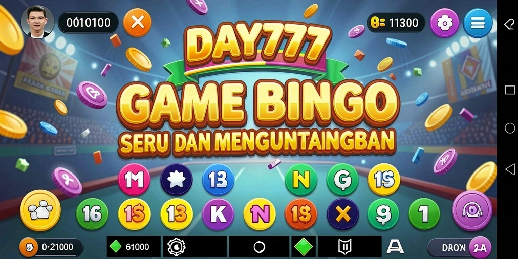 Tampilan menarik dari gameplay Bingo di DAY777.