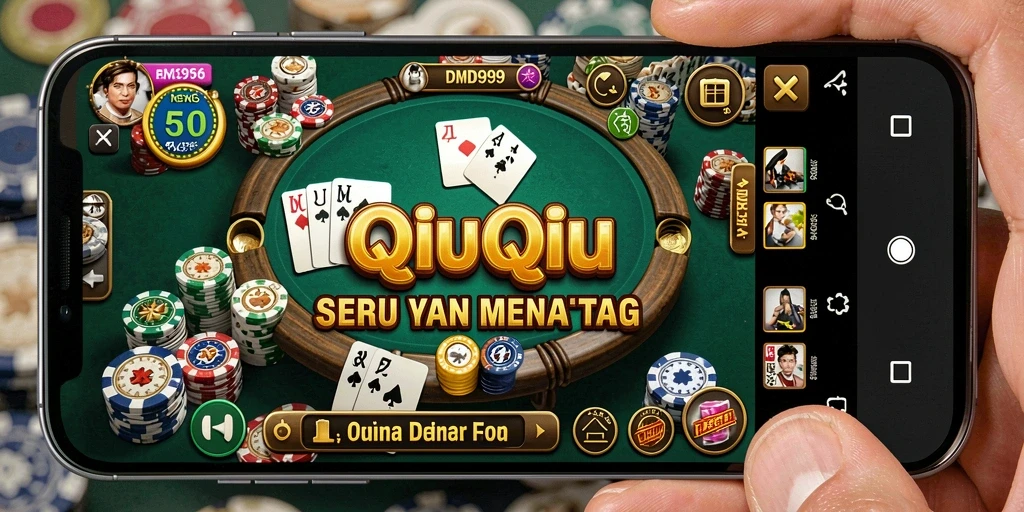Tampilan gameplay DMD999 yang menampilkan serunya permainan QiuQiu.