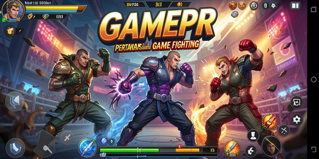Tampilan aksi seru dalam GAMERP dengan pertarungan mendebarkan.