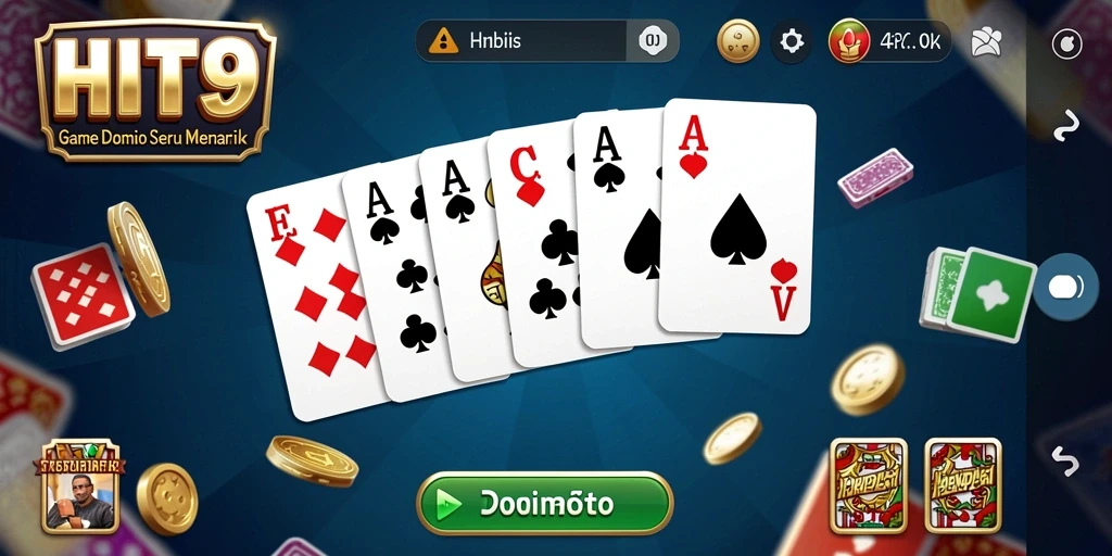 Screenshot gameplay HIT9 menampilkan momen seru pertandingan Domino.