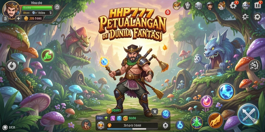 Screenshot menampilkan suasana petualangan epik di HP777.