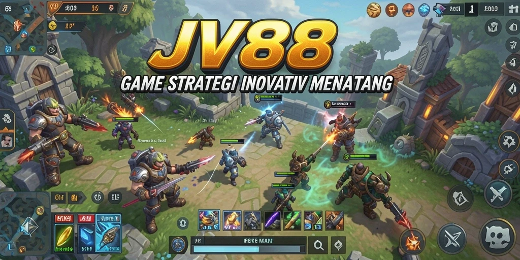 Tampilan gameplay menarik dalam game strategi JV88.