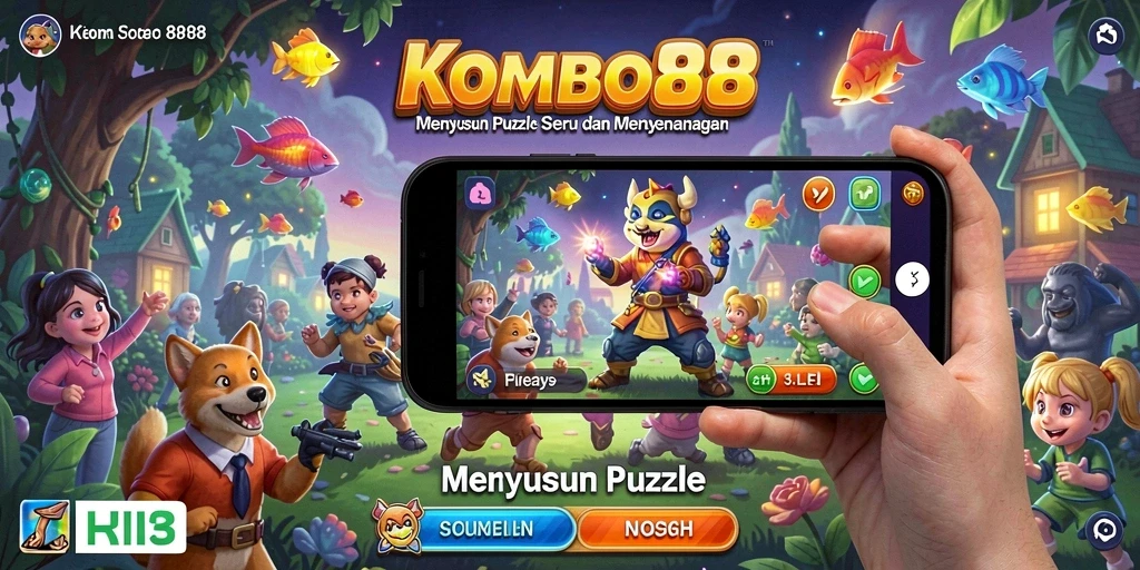Tampilan gameplay seru dari KOMBO88 yang menampilkan puzzle yang menantang.