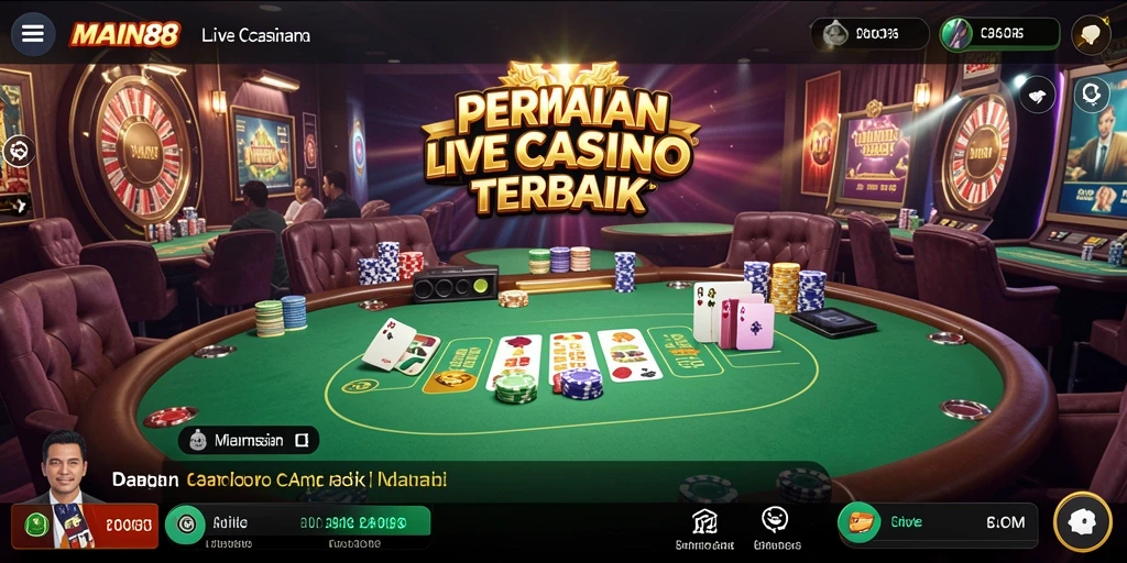 Tampilan gameplay Live Casino yang menarik dan interaktif di MAIN88.