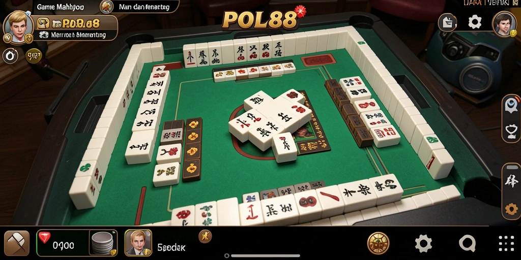 Screenshot menampilkan gameplay Mahjong yang mendebarkan.