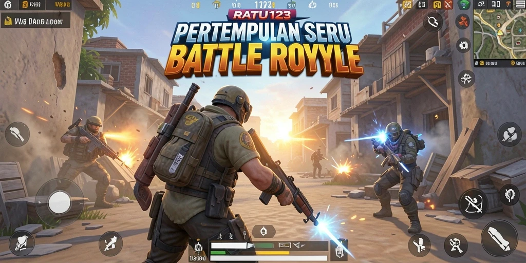 Gameplay seru dalam RATU123 yang menampilkan aksi Battle Royale