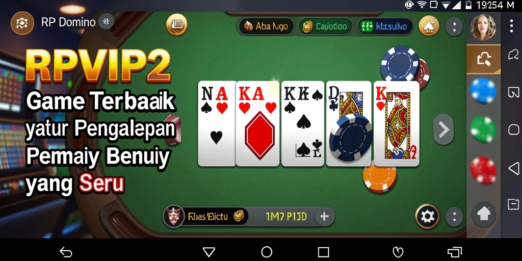 Tampilan gameplay RPVIP2 yang menampilkan keseruan bermain domino.