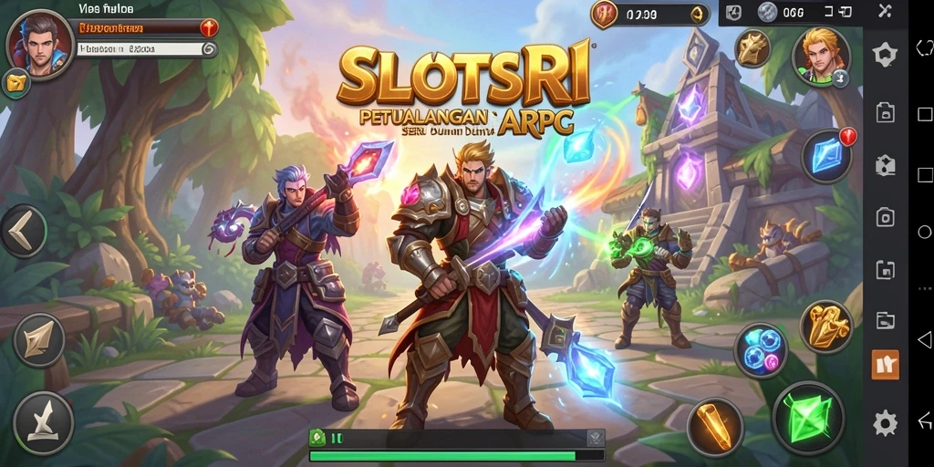 Tangkapan layar utama gameplay SLOTSRI yang menampilkan pertarungan seru.