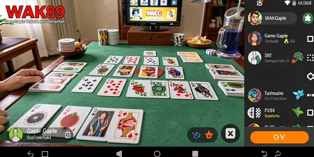 Screenshot WAK89 menampilkan gameplay Gaple yang seru dan interaktif.