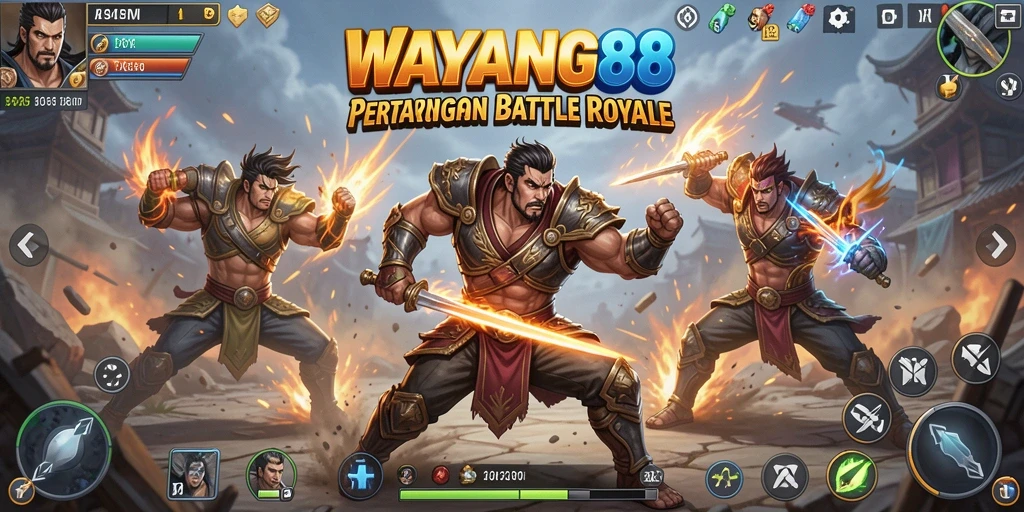 Gameplay seru di WAYANG88 dengan aksi Battle Royale.