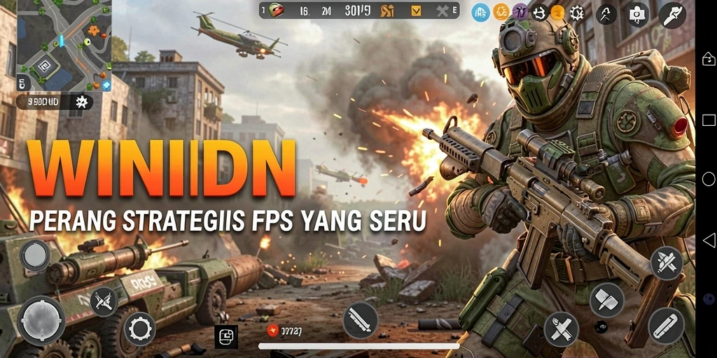 Tangkapan layar gameplay <strong>WINIDN</strong> menampilkan aksi tembak-menembak yang seru.